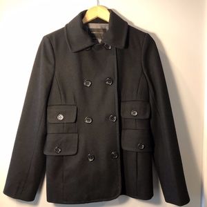 BCBGMAXAZRIA Black Wool Coat Size Small